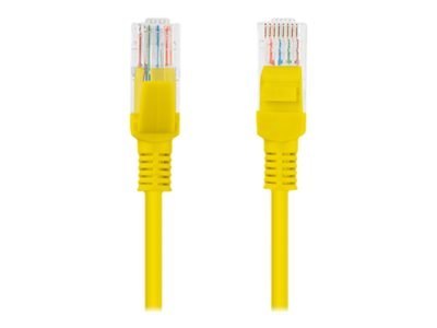 Lanberg - Kabel krosowy - RJ-45 (M) do RJ-45 (M) - 10 m - UTP - CAT 6 - odlewany, bez wystających elementów - żółty, RAL 1028