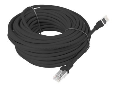 Lanberg - Kabel krosowy - RJ-45 (M) do RJ-45 (M) - 15 m - UTP - CAT 5e - bez wystających elementów - czarny, RAL 9004
