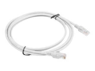 Lanberg - Kabel krosowy - RJ-45 (M) do RJ-45 (M) - 2 m - UTP - CAT 5e - bez wystających elementów - szary, RAL 7035
