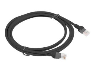 Lanberg - Kabel krosowy - RJ-45 (M) do RJ-45 (M) - 2 m - UTP - CAT 6 - odlewany, bez wystających elementów, nieruchomy - czarny,