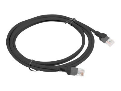 Lanberg - Kabel krosowy - RJ-45 (M) do RJ-45 (M) - 2 m - UTP - CAT 6 - odlewany, bez wystających elementów, nieruchomy - czarny,