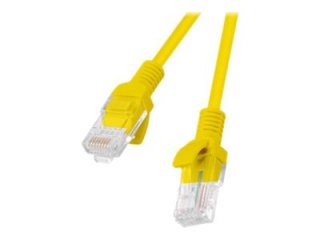 Lanberg - Kabel krosowy - RJ-45 (M) do RJ-45 (M) - 2 m - UTP - CAT 6 - odlewany, bez wystających elementów - żółty, RAL 1016