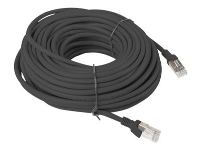 Lanberg - Kabel krosowy - RJ-45 (M) do RJ-45 (M) - 20 m - UTP - CAT 6 - nieruchomy - czarny, RAL 9004