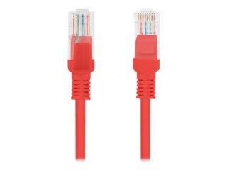Lanberg - Kabel krosowy - RJ-45 (M) do RJ-45 (M) - 20 m - UTP - CAT 6 - odlewany, bez wystających elementów - czerwony, RAL 3017