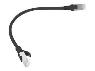 Lanberg - Kabel krosowy - RJ-45 (M) do RJ-45 (M) - 25 cm - UTP - CAT 5e - odlewany, bez wystających elementów, nieruchomy - czar