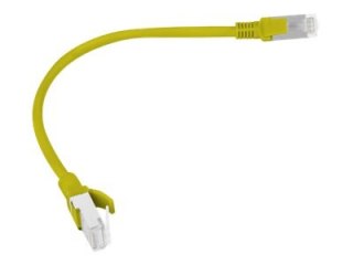 Lanberg - Kabel krosowy - RJ-45 (M) do RJ-45 (M) - 25 cm - UTP - CAT 5e - odlewany, bez wystających elementów, nieruchomy - żółt