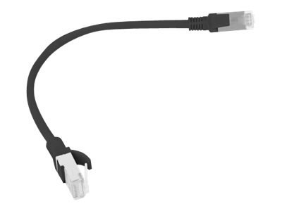 Lanberg - Kabel krosowy - RJ-45 (M) do RJ-45 (M) - 25 cm - UTP - CAT 6 - odlewany, bez wystających elementów, nieruchomy - czarn