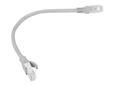 Lanberg - Kabel krosowy - RJ-45 (M) do RJ-45 (M) - 25 cm - UTP - CAT 6 - odlewany, bez wystających elementów, nieruchomy - szary