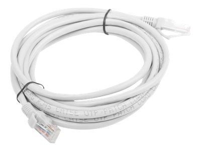 Lanberg - Kabel krosowy - RJ-45 (M) do RJ-45 (M) - 3 m - UTP - CAT 5e - odlewany, bez wystających elementów, nieruchomy - szary,