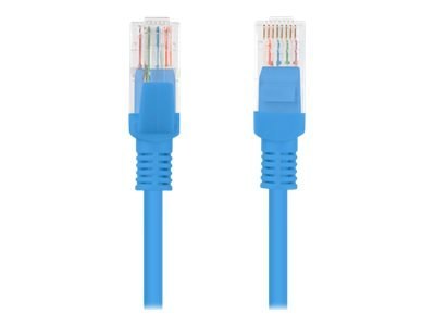Lanberg - Kabel krosowy - RJ-45 (M) do RJ-45 (M) - 5 m - UTP - CAT 6 - odlewany, bez wystających elementów - niebieski, RAL 5012