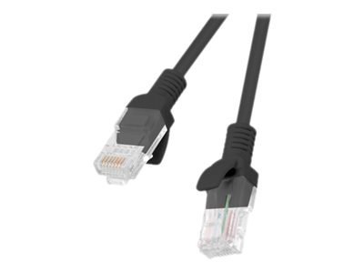 Lanberg - Kabel krosowy - RJ-45 (M) do RJ-45 (M) - 5 m - UTP - CAT 6 - odlewany, bez wystających elementów, nieruchomy - czarny,