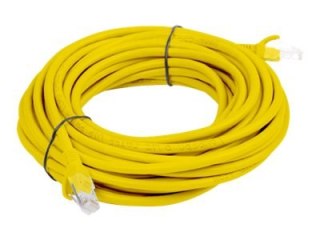 Lanberg - Kabel krosowy - RJ-45 (M) do RJ-45 (M) - 5 m - UTP - CAT 6 - odlewany, bez wystających elementów, nieruchomy - żółty, 