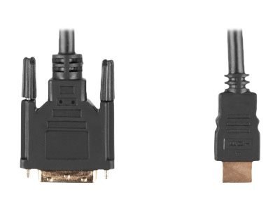 Lanberg - Kabel przejściowy - linia pojedyńcza - HDMI męski do DVI cyfrowe 18+1-pin (poł. pojedyncze) męski - 3 m - podwójne ekr