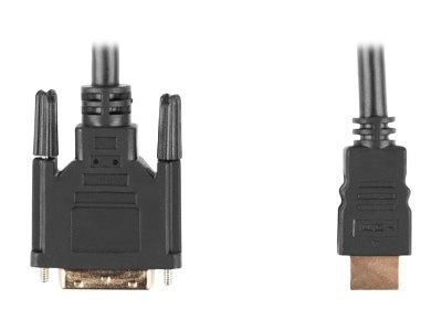 Lanberg - Kabel przejściowy - linia pojedyńcza - HDMI męski do DVI cyfrowe 18+1-pin (poł. pojedyncze) męski - 50 cm - podwójne e