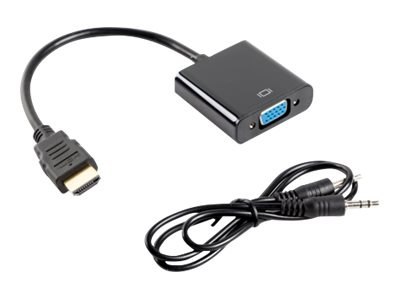 Lanberg - Konwerter wideo - HDMI - VGA - czarny