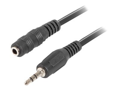 Lanberg - Przedłużacz do audio - mini-phone stereo 3.5 mm męski do mini-phone stereo 3.5 mm żeński - 5 m - czarny