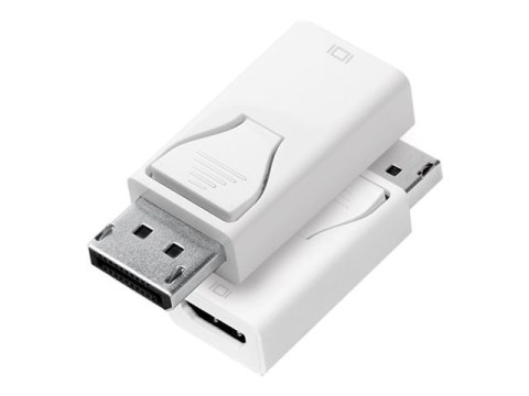 LogiLink - Adapter wideo - DisplayPort 20-pin męski do HDMI żeński - biały - obsługa 4K