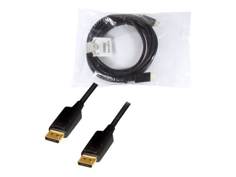 LogiLink - Kabel DisplayPort - DisplayPort 20-pin męski do DisplayPort 20-pin męski - 5 m - czarny