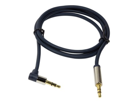 LogiLink - Kabel audio - mini-phone stereo 3.5 mm męski do mini-phone stereo 3.5 mm męski - 3 m - ciemnoniebieski - złącze 90°