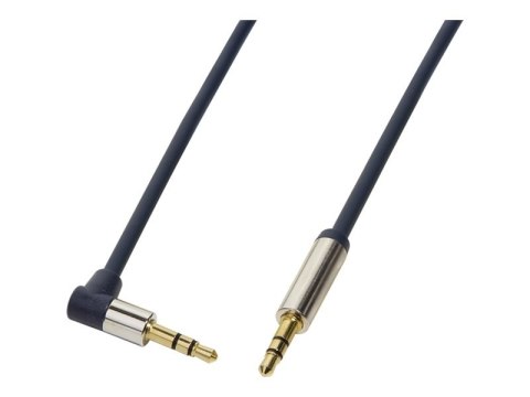 LogiLink - Kabel audio - mini-phone stereo 3.5 mm męski do mini-phone stereo 3.5 mm męski - 3 m - ciemnoniebieski - złącze 90°