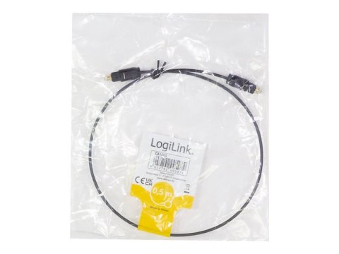 LogiLink - Kabel cyfrowy audio (optyczny) - optyczny TOS link męski do optyczny TOS link męski - 50 cm - światłowód - czarny
