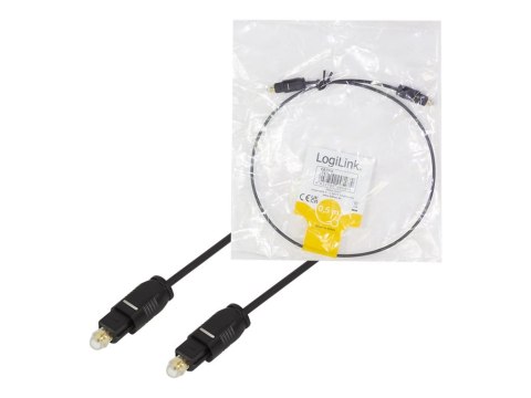 LogiLink - Kabel cyfrowy audio (optyczny) - optyczny TOS link męski do optyczny TOS link męski - 50 cm - światłowód - czarny