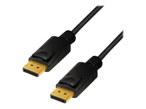 LogiLink - Kabel portu wyświetlacza - DisplayPort 20-pin (M) z zatrzaskiem do DisplayPort 20-pin (M) z zatrzaskiem - DisplayPort