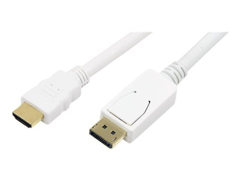 LogiLink - Kabel przejściowy - DisplayPort 20-pin męski do HDMI męski - 2 m - biały