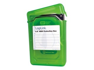 LogiLink - Kaseta ochronna napędu dysku twardego - pojemność: dysk twardy (3.5") - zielony