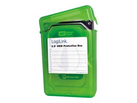 LogiLink - Kaseta ochronna napędu dysku twardego - pojemność: dysk twardy (3.5") - zielony