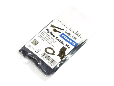 LogiLink - Opaska zaciskowa - 10 cm - czarny (pakiet 100)