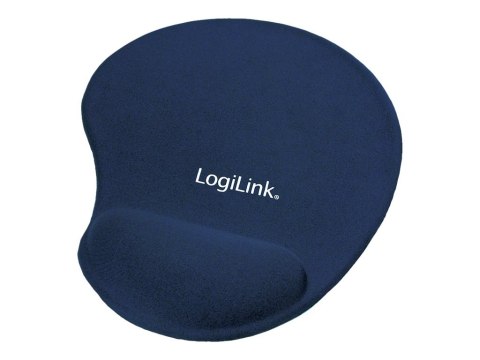 LogiLink - Podkładka pod mysz z poduszką pod nadgarstek - niebieski
