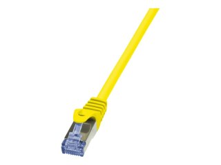 LogiLink PrimeLine - Kabel krosowy - RJ-45 (M) do RJ-45 (M) - 50 cm - SFTP, PiMF - CAT 6a - bezhalogenowe - żółty