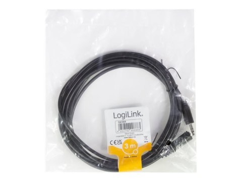 LogiLink - Przedłużacz do audio - mini-phone stereo 3.5 mm żeński do mini-phone stereo 3.5 mm męski - 3 m - czarny