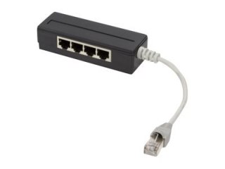 LogiLink - Rozdzielacz sieciowy - RJ-45 (F) do RJ-45 (M) - 15 cm - ekranowana - czarny