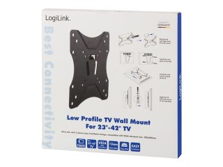 LogiLink - Uchwyt - dla telewizor LCD - lita stal prasowana na zimno - rozmiar ekranu: 23"-42" - montaż na ścianie