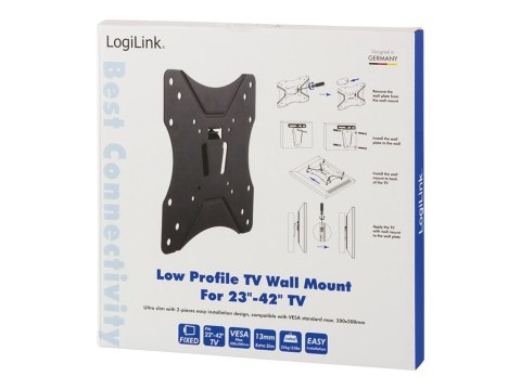 LogiLink - Uchwyt - dla telewizor LCD - lita stal prasowana na zimno - rozmiar ekranu: 23"-42" - montaż na ścianie