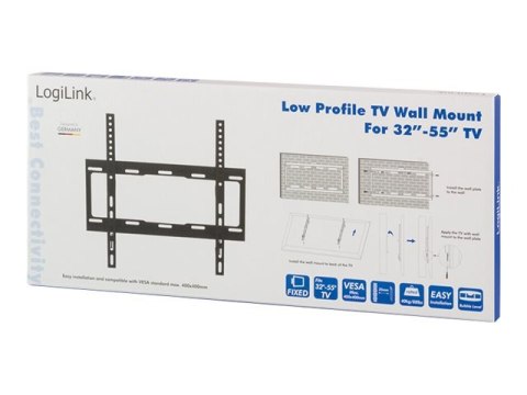 LogiLink - Uchwyt - dla telewizor LCD - lita stal prasowana na zimno - rozmiar ekranu: 32"-55" - montaż na ścianie