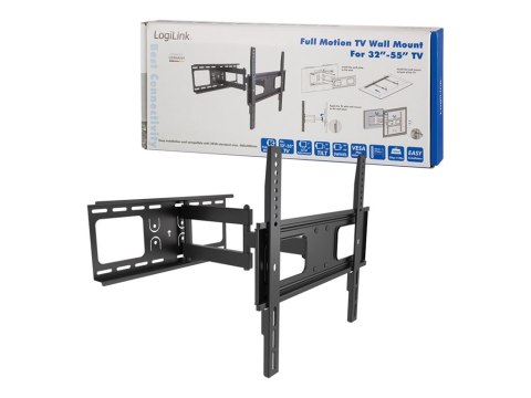 LogiLink - Uchwyt - dla telewizor LCD - lita stal prasowana na zimno - rozmiar ekranu: 32"-55" - montaż na ścianie