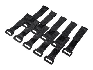 LogiLink Wire Strap Set - Opaska na kabel - 15 cm - czarny (pakiet 10)