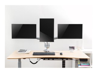 LogiLink - Zestaw do montażu - ramię regulowane - dla 3 wyświetlacze LCD - aluminium - rozmiar ekranu: 13"-32" - montaż na biurk