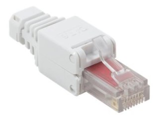 LogiLink - Złącze sieciowe - RJ-45 (M) - UTP - CAT 6 - biały, RAL 9003