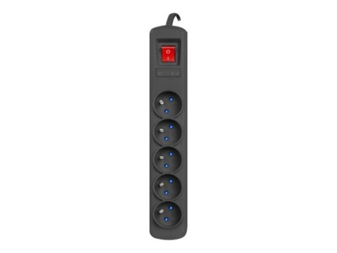 Armac R5 - Linka zasilania - AC 230 V - 2300 wat - wejście: Typ E - złącza wyjściowe: 5 (5 x Typ E) - 1.5 m przewód - czarny
