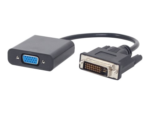 Cablexpert A-DVID-VGAF-01 - Adapter wideo - DVI-D męski do HD-15 (VGA) żeński - 20 cm - czarny - obsługa 1080p