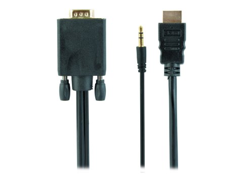 Cablexpert A-HDMI-VGA-03-6 - Kabel przejściowy - HDMI męski do HD-15 (VGA), mini-phone stereo 3.5 mm męski - 1.8 m - czarny - wk