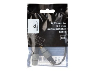 Cablexpert - Adapter audio - jack stereo męski do mini jack żeński - 20 cm - czarny