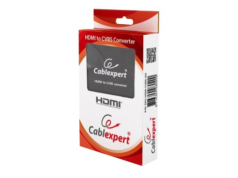 Cablexpert - Adapter wideo - HDMI, mini-USB Typ B (tylko zasilanie\) żeński do RCA żeński - obsługa 1080p