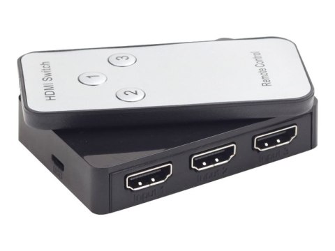 Cablexpert DSW-HDMI-34 - Przełącznik wideo/audio - 3 x HDMI - stacjonarny