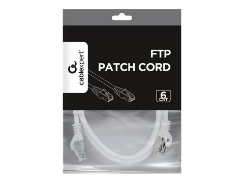 Cablexpert - Kabel krosowy - RJ-45 (M) do RJ-45 (M) - 1 m - FTP - CAT 6 - odlewany, nieruchomy - biały