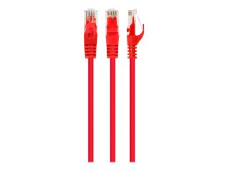 Cablexpert - Kabel krosowy - RJ-45 (M) do RJ-45 (M) - 1 m - UTP - CAT 6 - odlewany, nieruchomy - czerwony